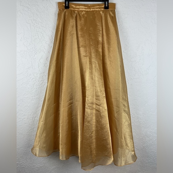 Women’s Vintage Nipon Night Gold Shimmering Skirt Size Small Formal Vintage - Picture 1 of 7